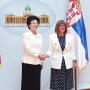 30 August 2019 National Assembly Speaker Maja Gojkovic and the Vice-Chairperson of the National Committee of the Chinese People's Political Consultative Conference Li Bin
